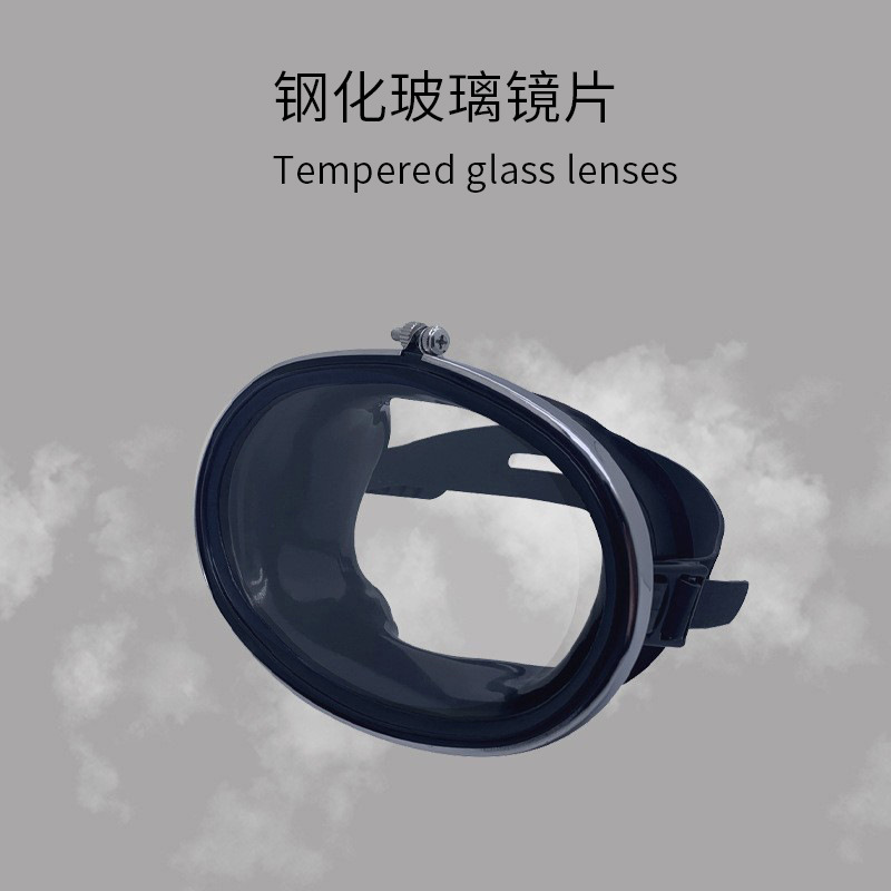 Cross-Border Source Manufacturer HD Tempered Glass Sanbao Fisherman Mirror Free Diving Mask Equipment Swimming Snorkeling Face Mirror