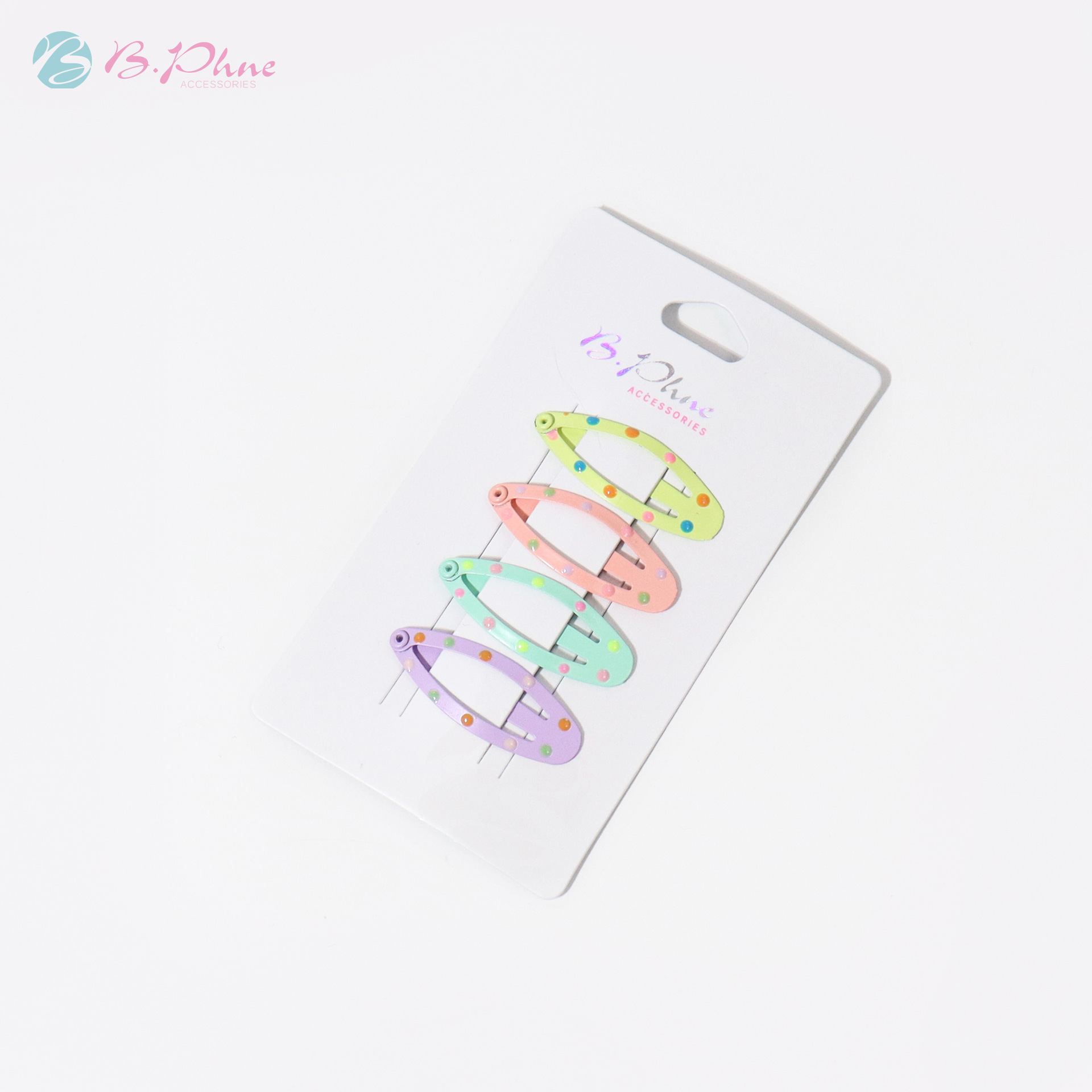 可爱小号彩色发夹水滴花边bb夹糖果色带点儿童边夹宝宝碎发加发卡