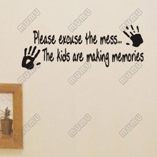 小手儿童房贴纸please...  欧美箴言墙贴纸英文诗1119 14X38CM