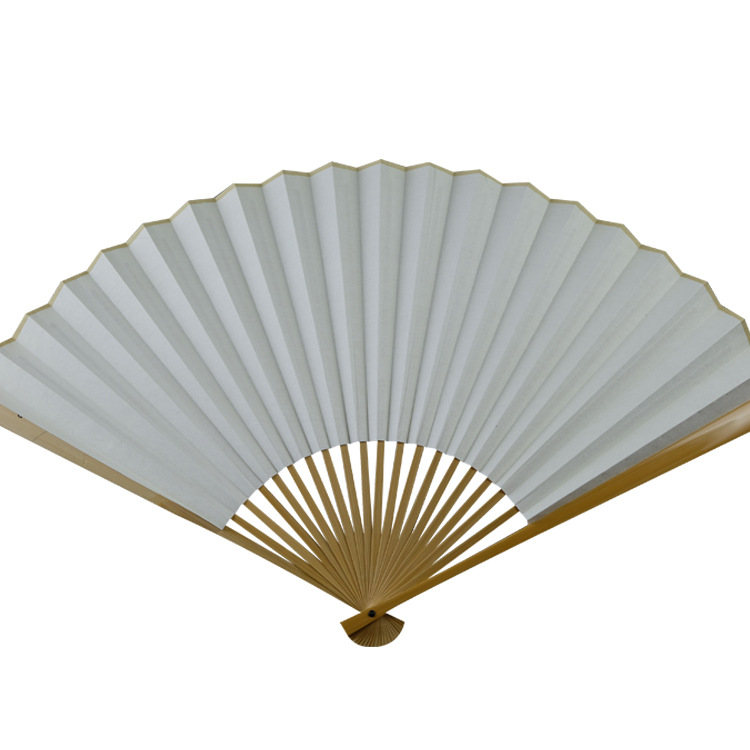 文玩扇95寸18方20方手工水磨玉竹镜面宣纸折扇司玉扇子玉竹扇骨