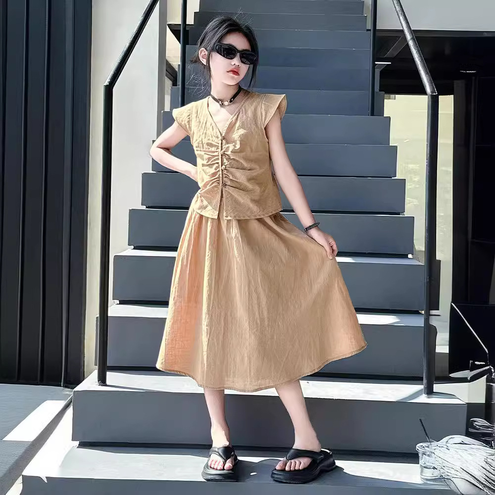 儿童连衣裙两件套女学生13韩版秋季14大童15岁女孩衣服16长袖17初中生