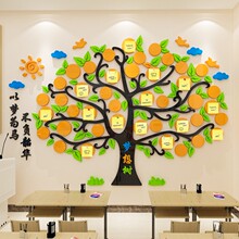DHA0大树许愿心愿墙梦想立体墙贴画教室墙面装饰布置学校文化墙幼