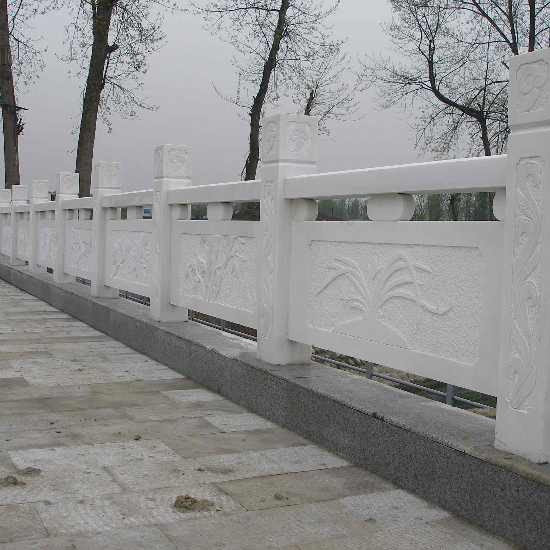 石雕栏杆花岗岩大理石栏杆河道桥梁围栏护栏阳台栏杆寺庙古建栏杆