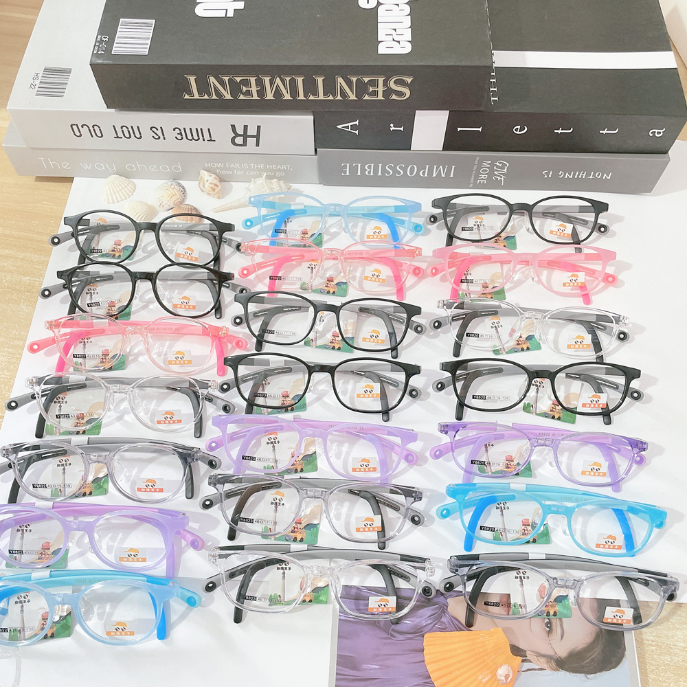 儿童眼镜框超轻防滑硅胶近视眼镜男女小学生配散光远视防控眼睛架