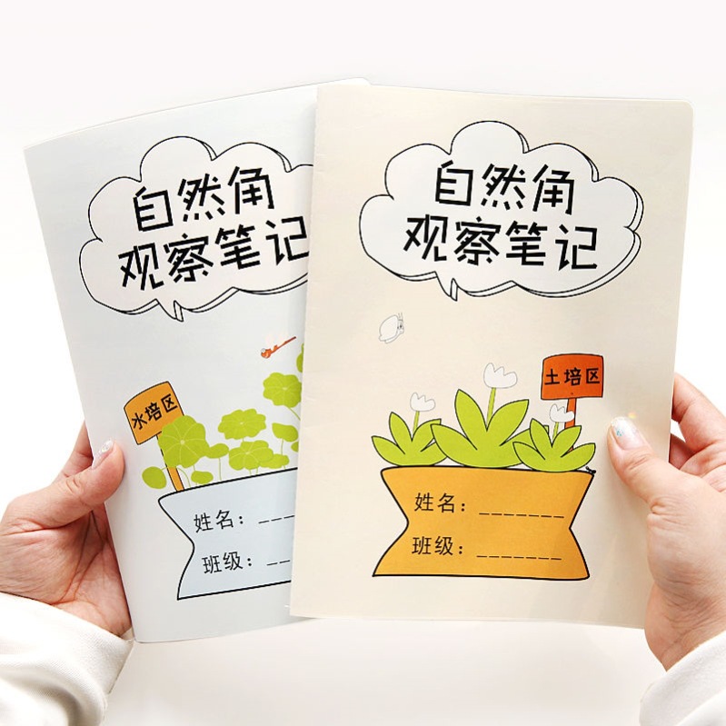 植物记录本苗圃黄豆发芽自然角观察土培区水培小学生种植笔记本