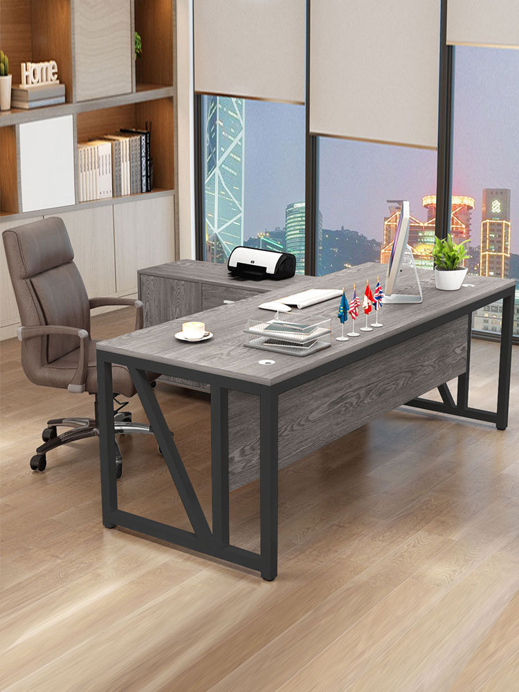 老板办公桌简约单人桌椅组合办公室经理主管桌子大班台老板桌