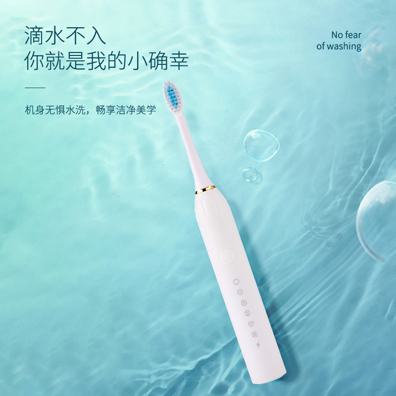 Electric Toothbrush Cross-Border Adult Electric Toothbrush Couple Charging Ultrasonic Soft Brush Wholesale