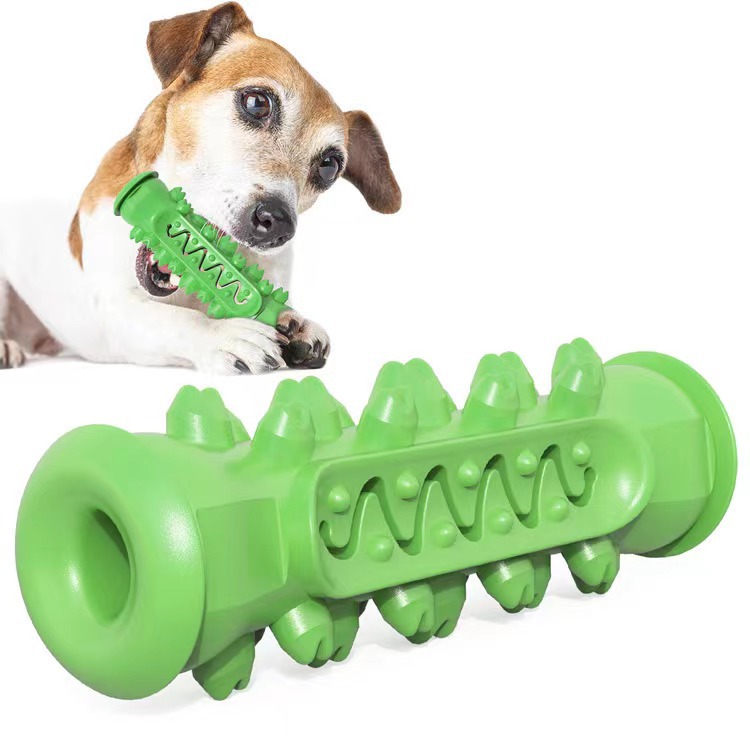 Pet Supplies Amazon Dog Toy Molar Rod Bite-Resistant Tooth Cleaning Bone-Head Dog Toothbrush Toy Munchkin Soothing Chews Serrated