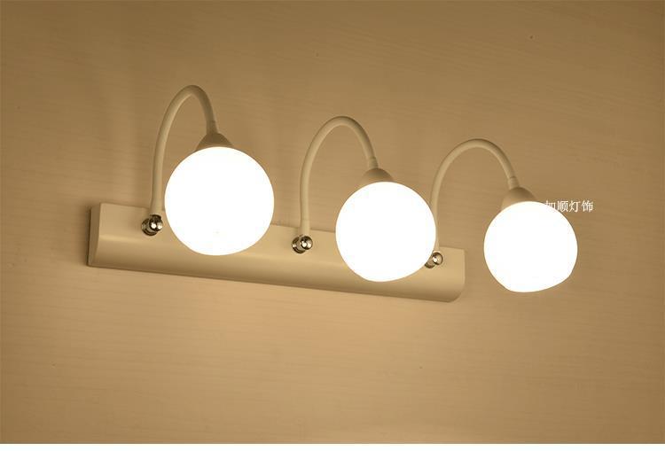 简约现代镜前灯灯泡化妆灯镜柜专用可自由调节软管灯可免打孔