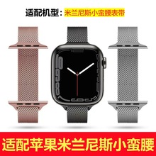 适用苹果手表applewatchS8小蛮腰米兰尼斯表带iwatch 7/6/5/4表带