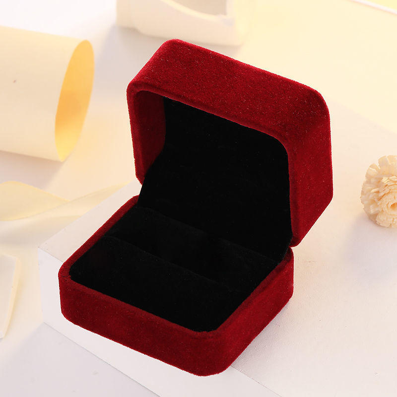 戒指盒婚礼仪式高档绒布盒求婚钻戒收藏对戒婚礼珠宝首饰盒子礼物