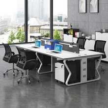 新款职员办公桌椅组合家具 简约现代4/6多人位电脑隔断工位屏风职