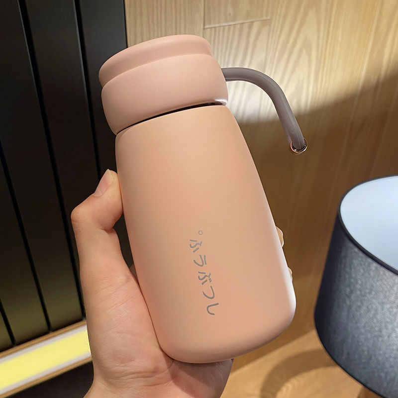 Japanese Modern Simple Ins Style Vacuum Cup Creative High-Looking Girl Drinking Bottle Customizable Small Portable Cup