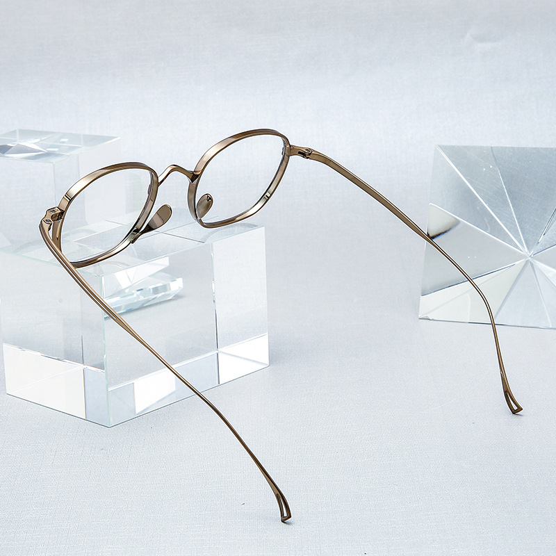 日本设计师超轻纯钛复古方框眼镜框 配近视防蓝光男女全框眼镜架