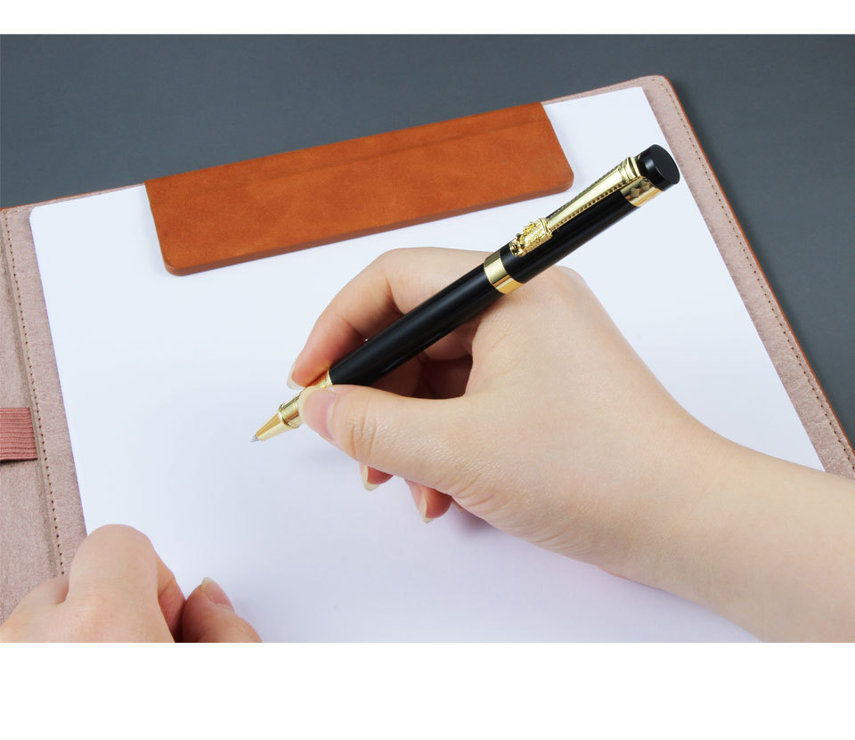 希尔签字笔金属中性笔黑色水性笔商务男士签单签约办公雕刻logo