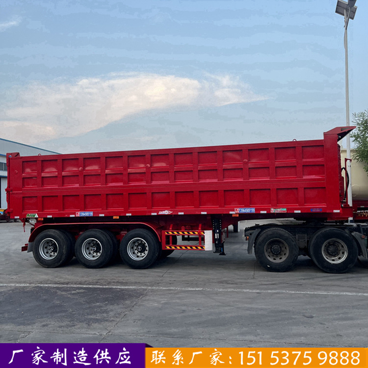 5米立翻翻斗车 后翻自卸半挂车85吨-阿里巴巴