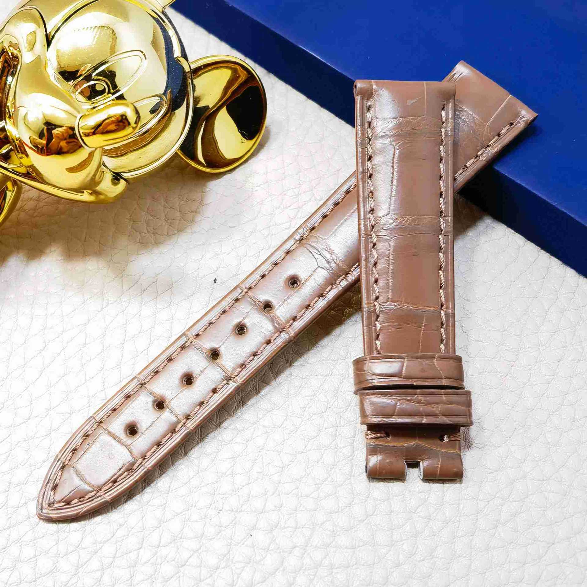 欧米～茄鳄鱼皮手表带专柜正品同款颜色柔软舒适