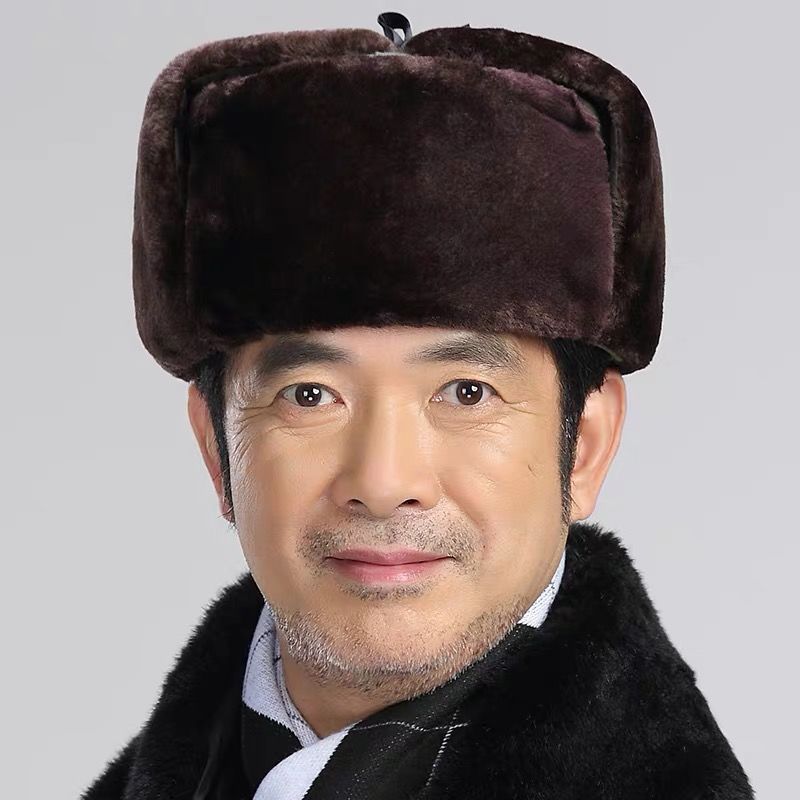 老年男老款东北帽加厚雷锋帽防寒护耳老人棉帽爷爷老头冬季保暖帽