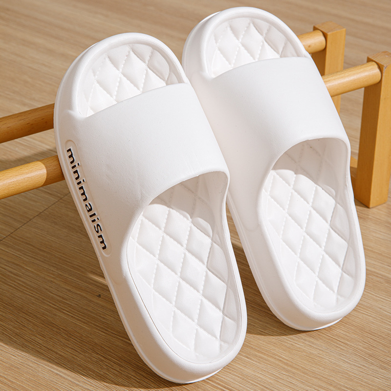 Men's Slippers Summer Indoor and Outdoor Wear Thick Bottom Non-Slip Shit Feeling Eva Bathroom Bath Women's Slippers Wear-Resistant