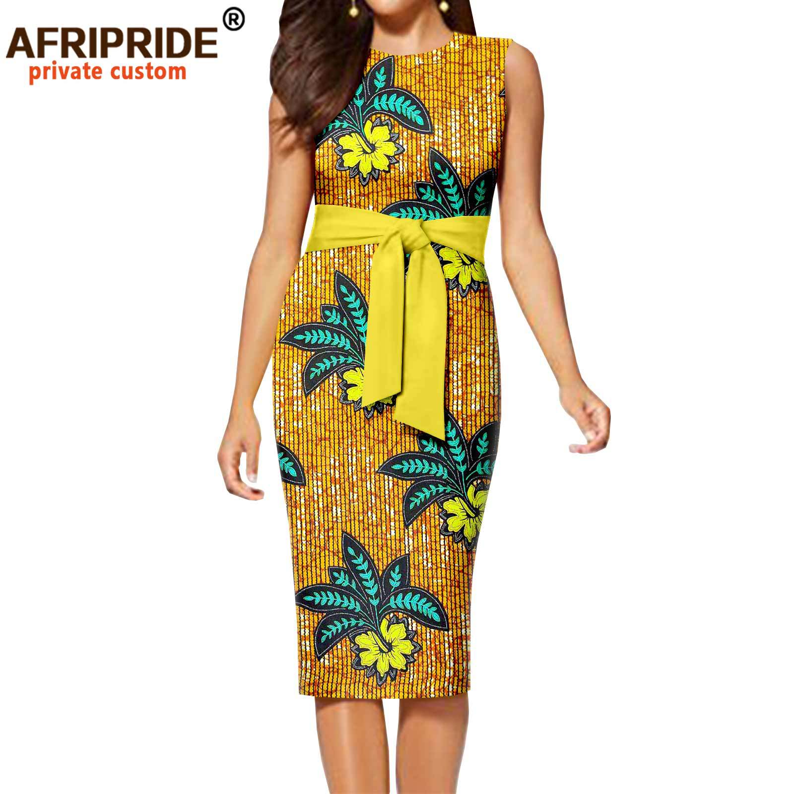 Foreign Trade New African Ethnic Print Batik Cotton Large Size Fashion Dress Afripride 2125017