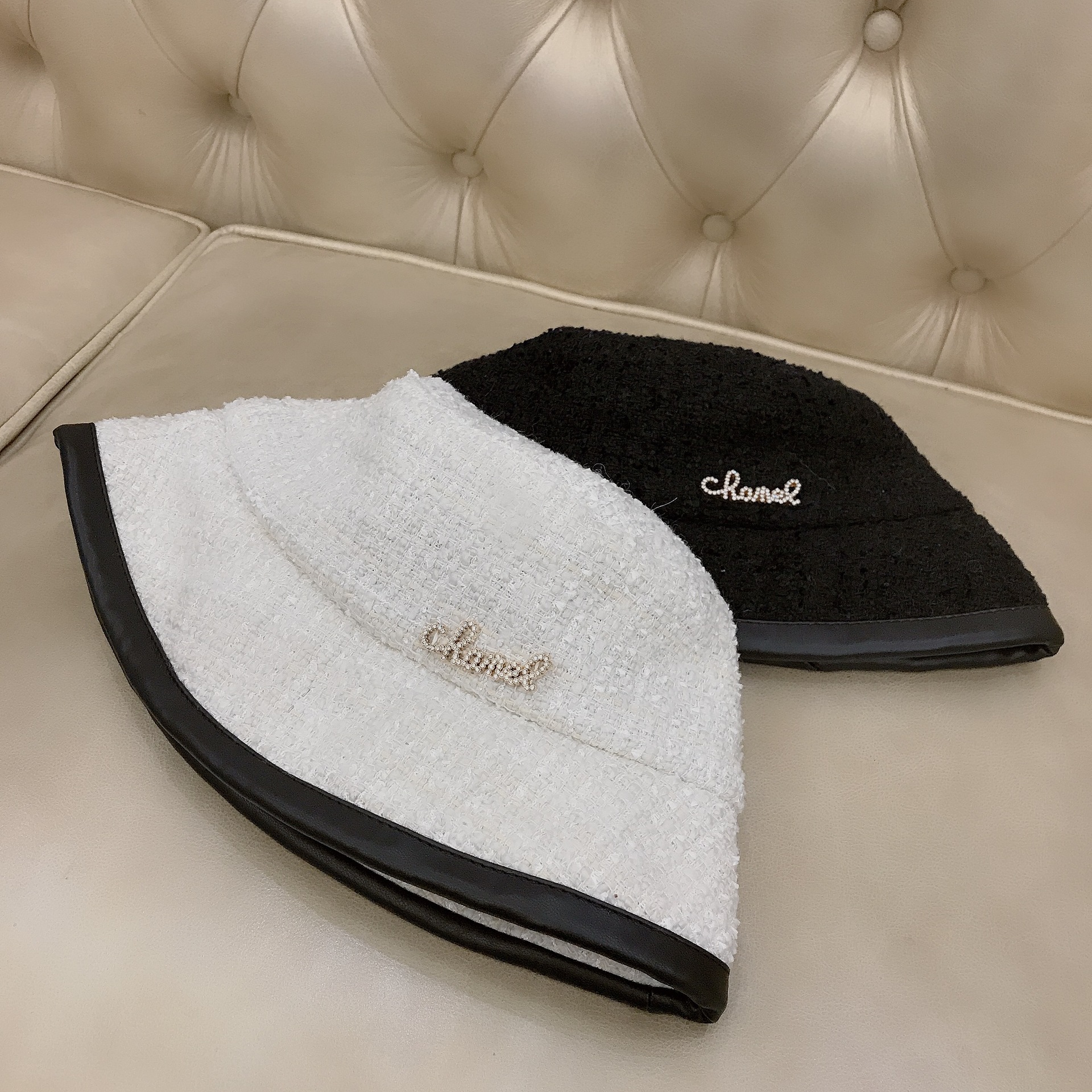 秋冬新款网红大牌帽子女定制轻奢盆帽时尚百搭小香风粗呢渔夫帽女