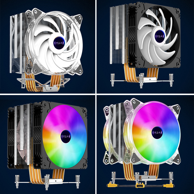 台式机主机电脑cpu散热器12cm 4铜管 x79 x99 1155 amd cpu风扇