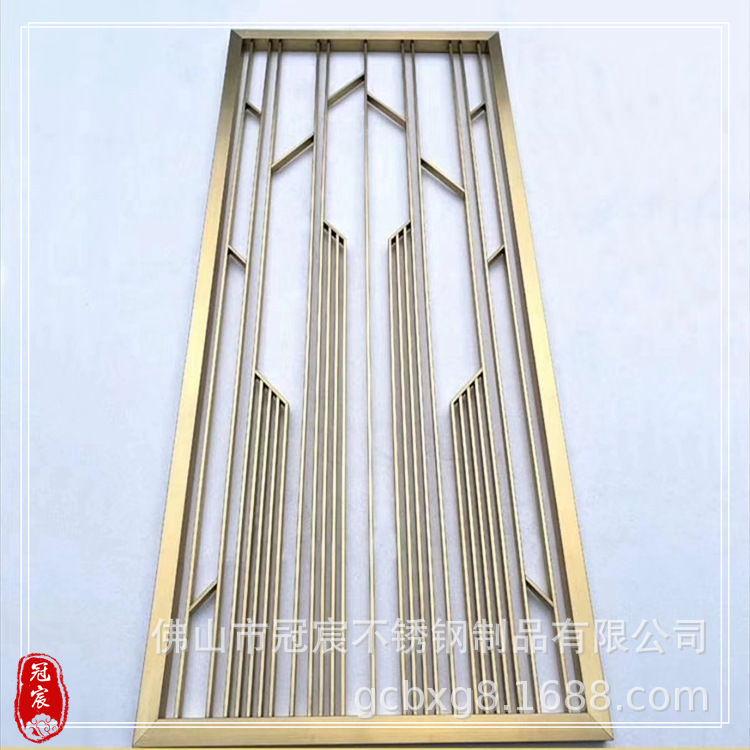 佛山不锈钢镀铜焊接屏风 酒店不锈钢镀铜焊接花格厂家