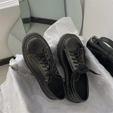 复古英伦厚底小皮鞋女2023秋季新款设计感小众日系jk法式中跟单鞋