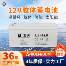 太阳能蓄电池可定制12V太阳能离网储能光伏免维护铅酸胶体蓄电池
