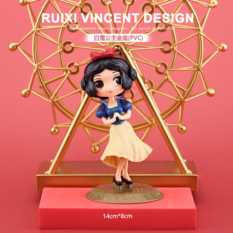 动漫周边卡通公主系列生日蛋糕装饰摆件烘焙玩偶公仔手办艾莎盲盒