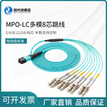 8芯OM3万兆多模40G光模块集束光纤多模12/24芯MPO-LC光纤跳线