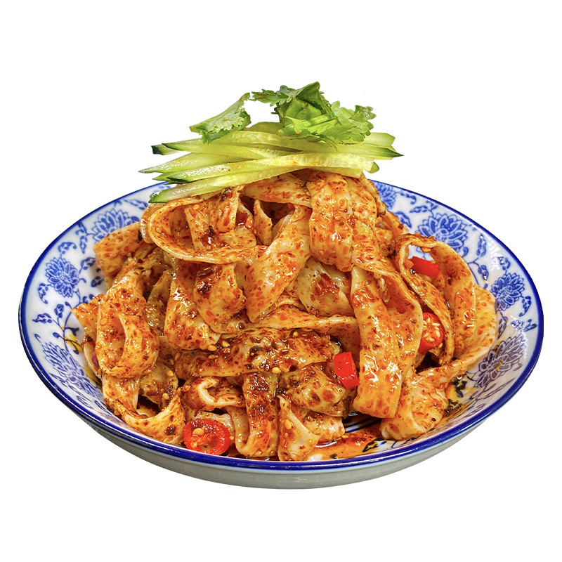 陕西干湿牛筋面凉拌速食手工凉皮面条凉面方便面网红早餐面食袋装