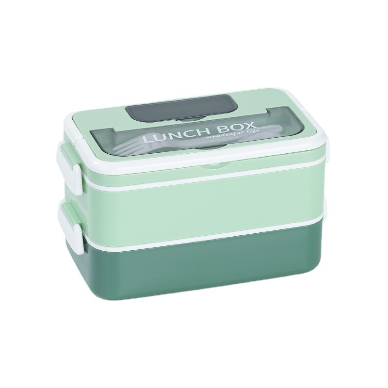 Cross-Border Student Plastic Lunch Box Microwave Oven Office Worker Compartment Lunch Box Good-looking with Sauce Container Japanese Lunch Box