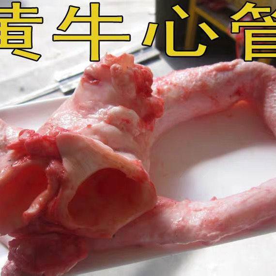 牛心管 1斤 经过去油 生牛心管牛心管新鲜黄牛心管烧烤原料