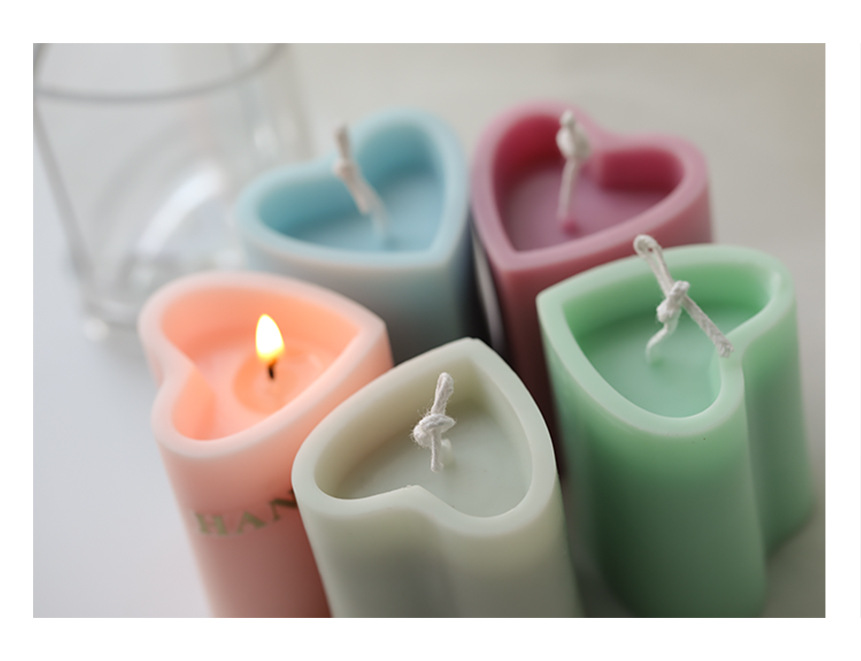 凹面爱心蜡烛模具亚克力透明塑料香薰蜡烛模具 diy蜡烛材料模具