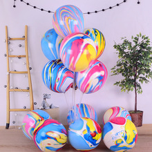 饰景气球气球装饰布置场景玛瑙聚会乳胶气球批发寸10排队生日