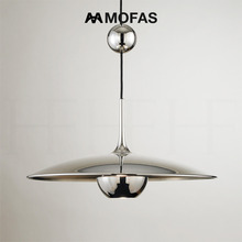 MOFAS现代北欧简约创意可调节餐厅餐桌吧台设计师样板房铬色吊灯