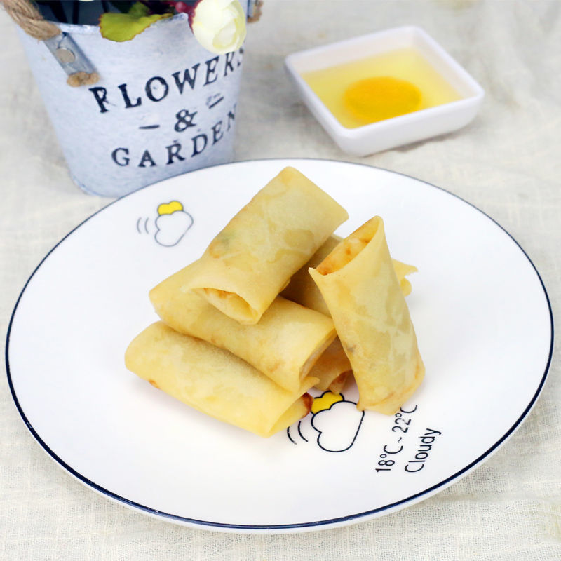 上海南翔春卷皮早餐油炸小吃点心餐饮商用春卷薄饼皮家用手工面皮
