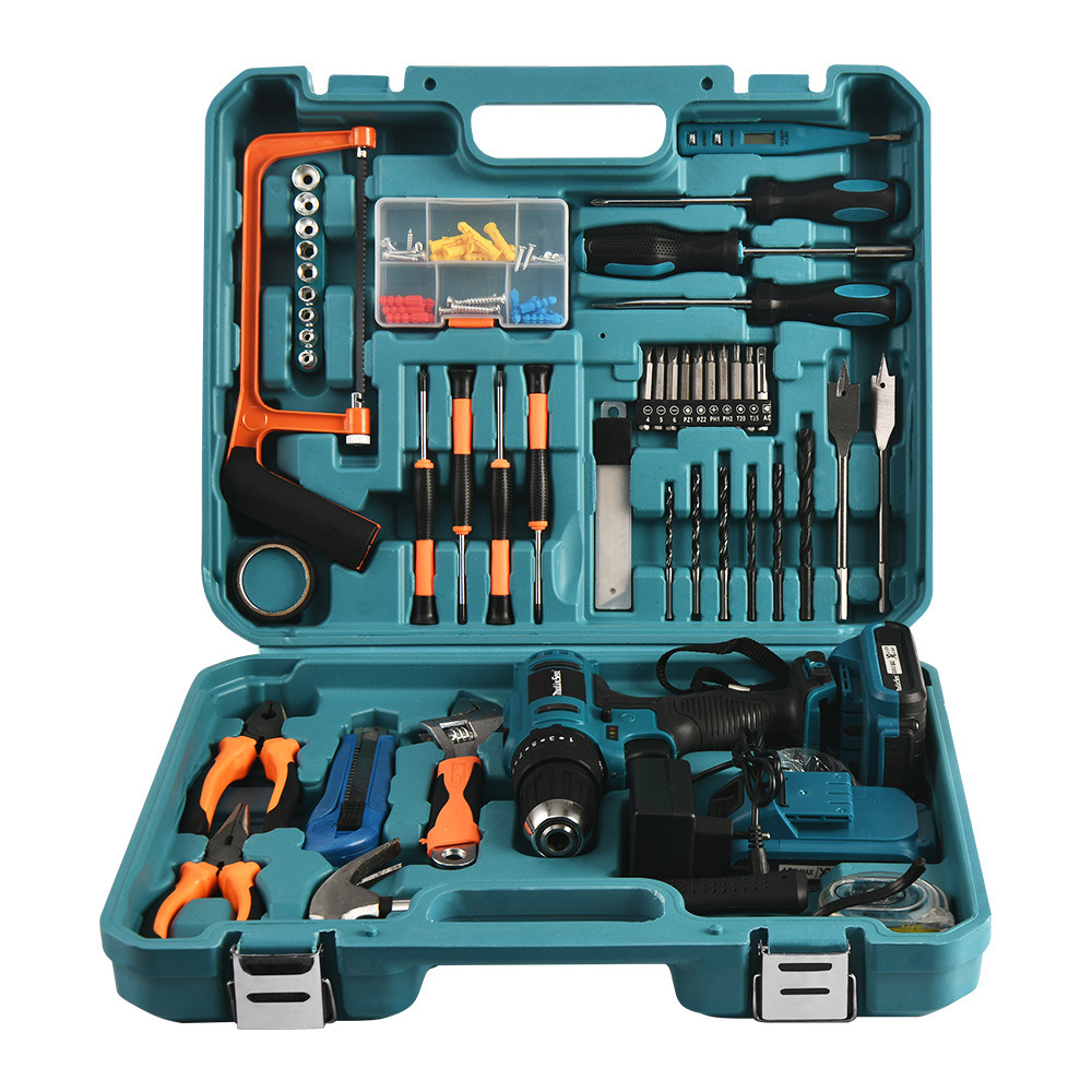 Multifunctional Electric Hand Drill Tools Suit Hardware Kits Suit Combination Toolbox Household Hand Drill Wholesale