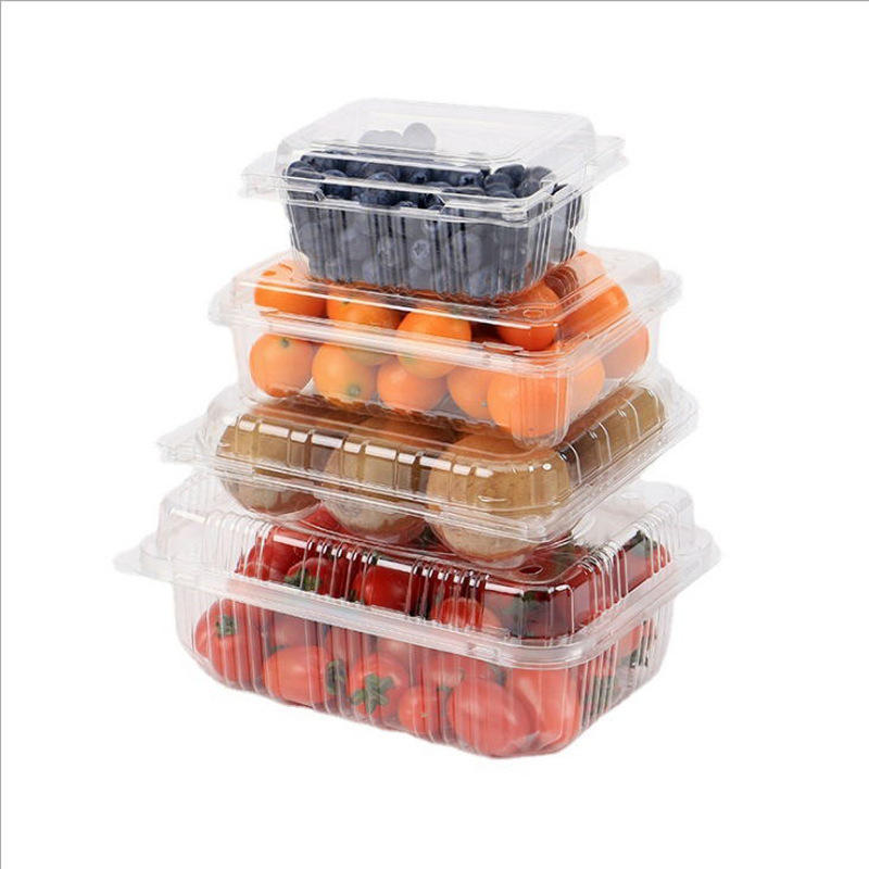 一次性水果盒透明加厚果蔬盒pet塑料盒透气保鲜包装盒草莓蓝莓盒