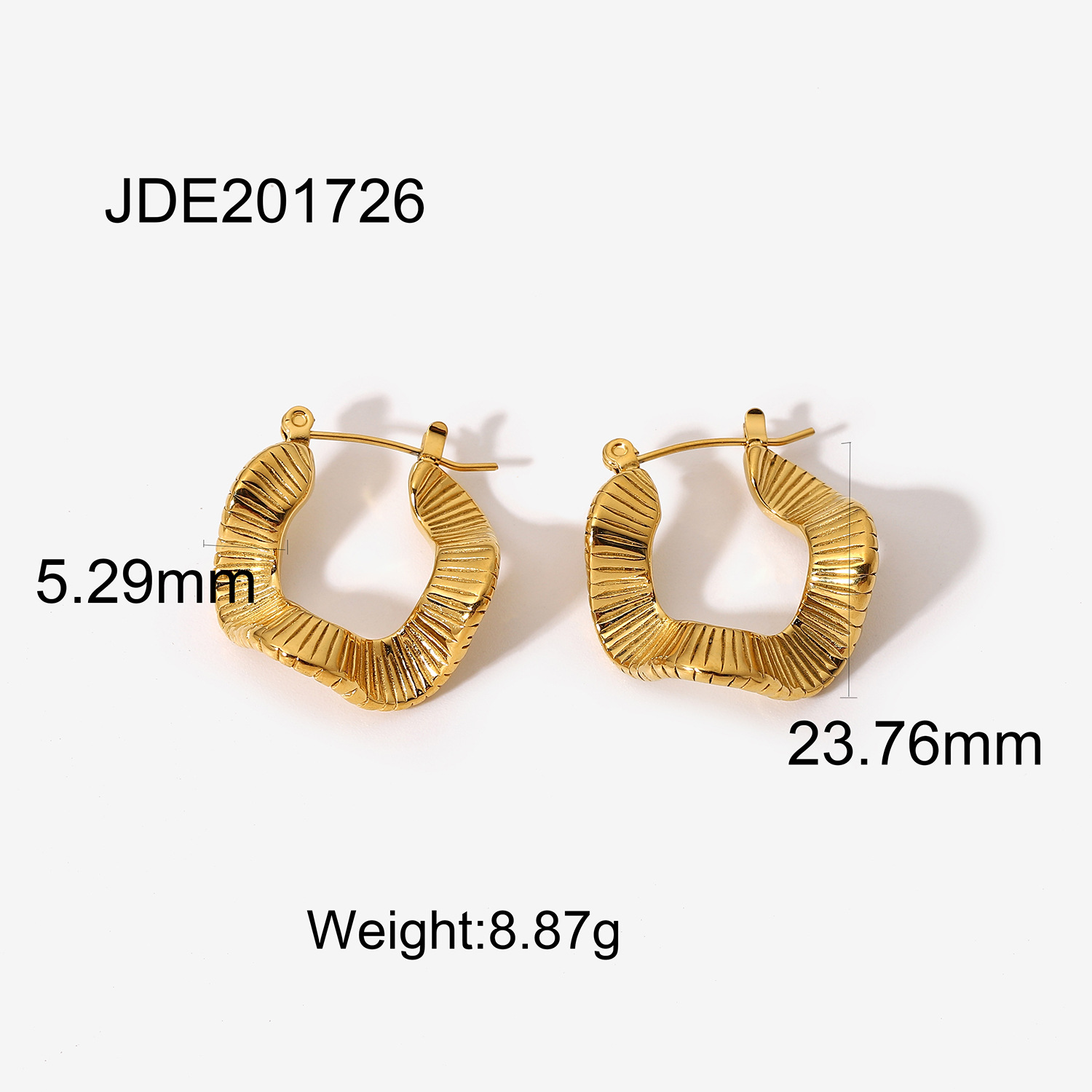 European and American Ins Senior Niche Titanium Steel Ear Studs Retro Fashion 18K Gold-Plated Stainless Steel Earrings Female Accessories
