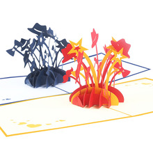 厂家供应父亲节立体贺卡创意3D立体镂空祝福卡片节日感谢个性纸雕