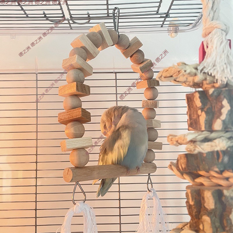 玄凤鹦鹉秋千吊环小鸟秋千鸟笼鹦鹉啃咬玩具秋千鹦鹉鸟笼玩具鸟用