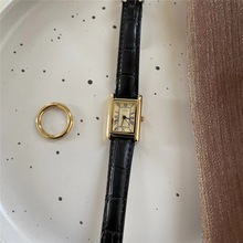 gedi歌迪时尚气质韩版简约方盘长方形皮带罗马数字女士手表