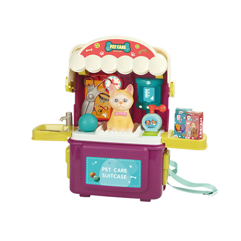 Beauty Dressing Table Treasure Kitchen Doctor Nurse Injection Pet Play House Trolley Luggage Children's Toys