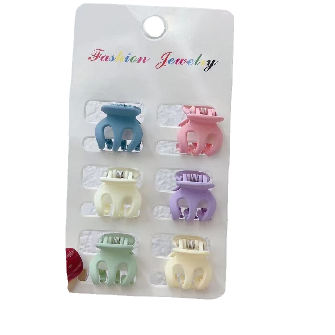 Card Candy Color Cute Mini Children's Barrettes Pumpkin Grip Small Hair Grabbing Clip Grip Korean Color Children's Hair Accessories