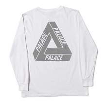 高版本欧美潮牌palace反光三角形logo印花男女长袖t恤卫衣