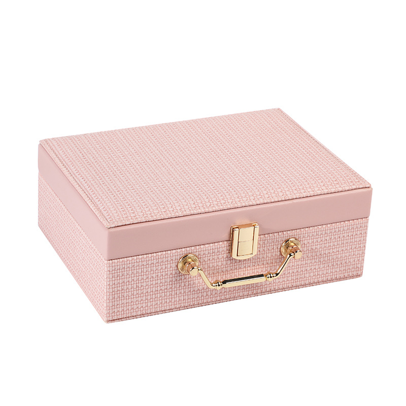 Large Capacity Multi-Layer Jewelry Box Earrings Earrings Jewelry Box PU Leather Girl Ring Necklace Jewelry Storage Box