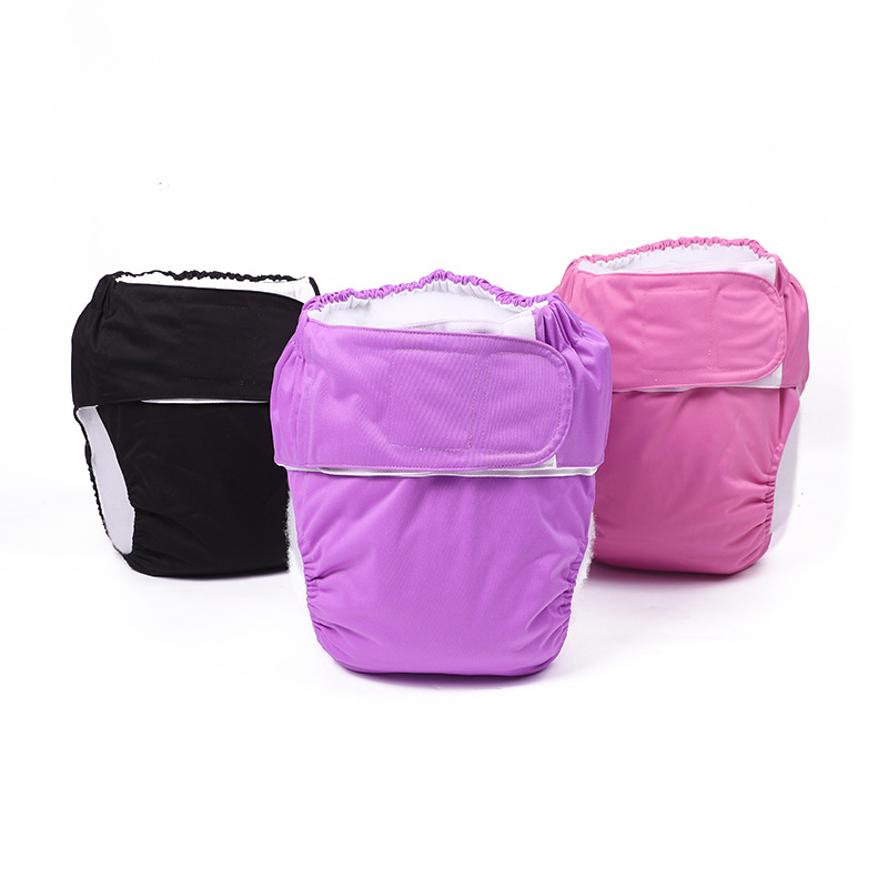 Customized Adult Cloth Diaper Velcro Washable Breathable Leak-Proof Cloth Diaper Foreign Trade Cross-Border Direct Supply Spot Delivery in Seconds