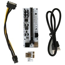 新款PCI-E转接卡1X转16X 显卡延长线 USB3.0高速显卡VER012